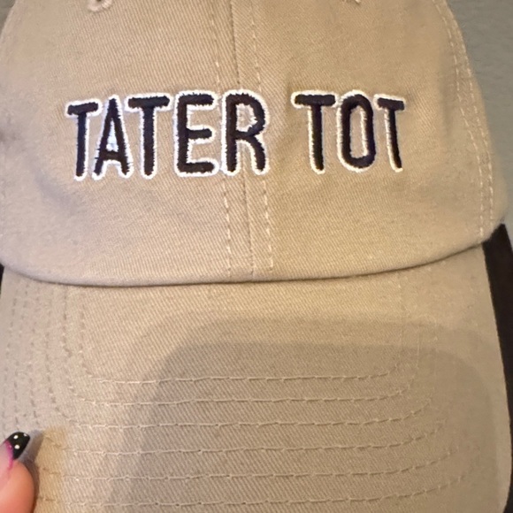 Tan Baseball Cap Set - Couch Potato & Tater Tot - Picture 3 of 7